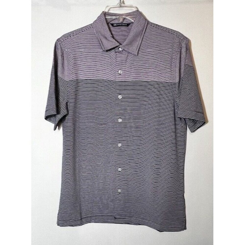 Cutter & Buck‎ Men’s Size Small Short Sleeve Button Up Shirt Stretch Stripe NWT